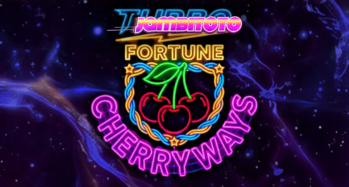 Tampilan antarmuka seluler slot Turbo Fortune Cherryways dengan grafis neon yang memukau