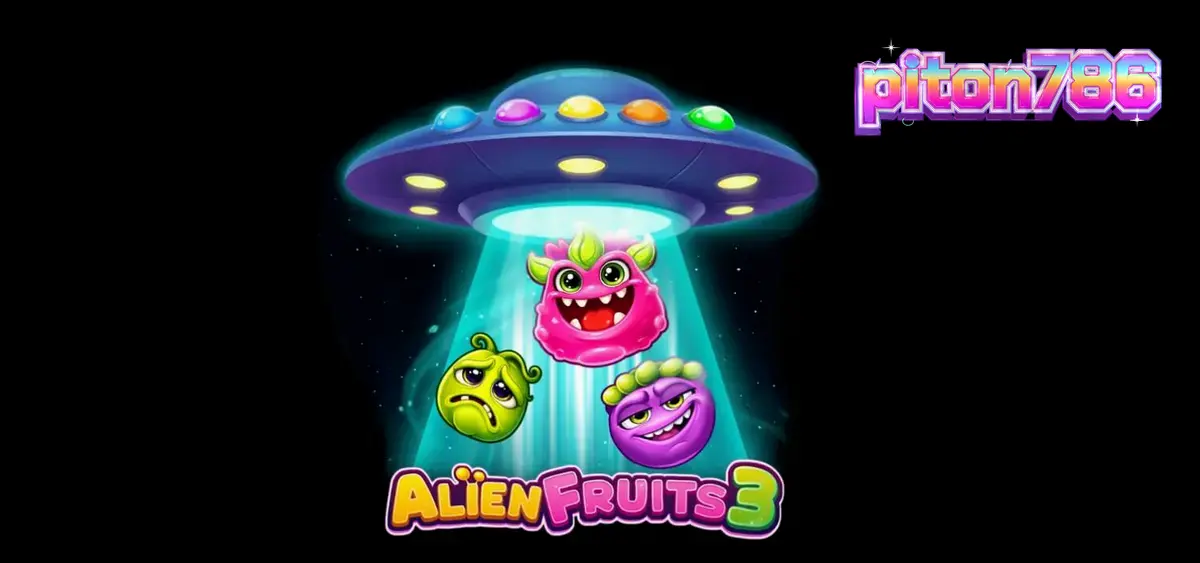 Tampilan visual neon dan buah-buahan luar angkasa dalam slot Alien Fruits 3